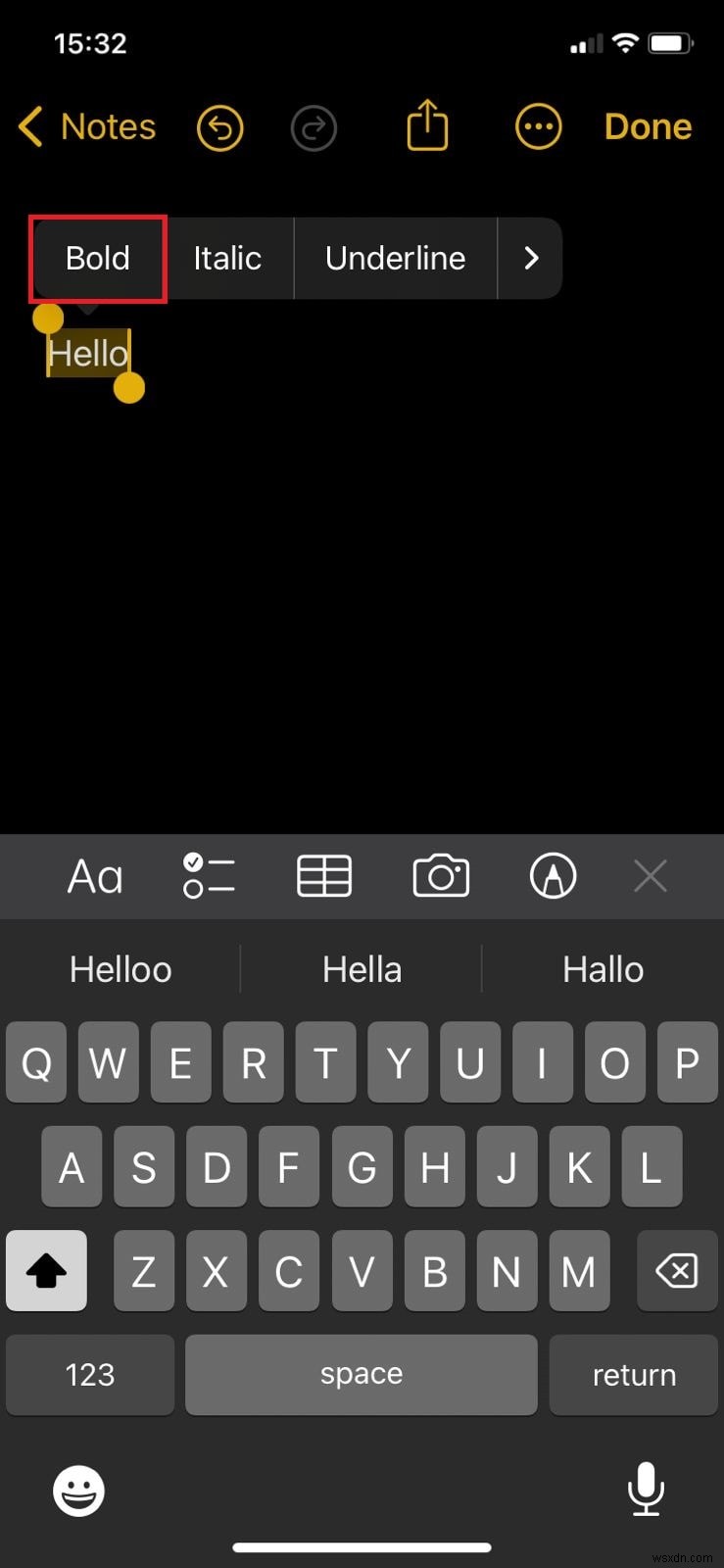 Hướng dẫn từng bước:In đậm văn bản của bạn trong iMessage trên iPhone 