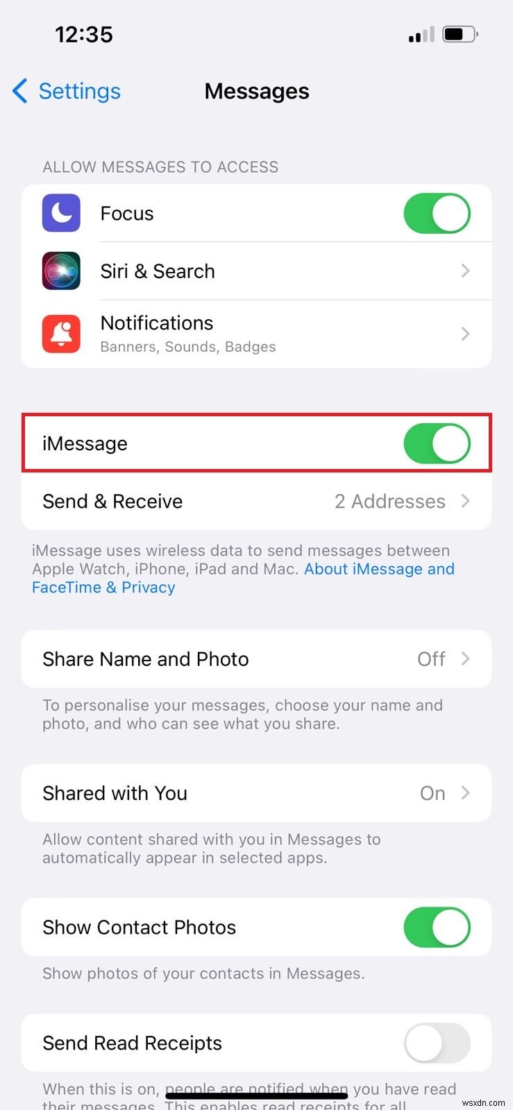 Sửa lỗi “Phone Number Not Registered with iMessage” trên iPhone
