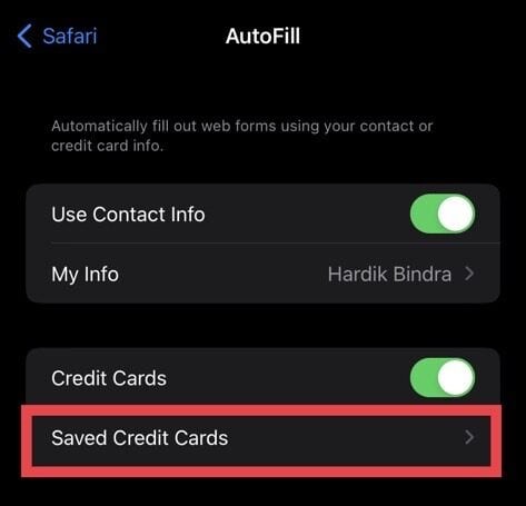 Lưu trữ an toàn thẻ tín dụng của bạn trên iPhone:Hướng dẫn từng bước