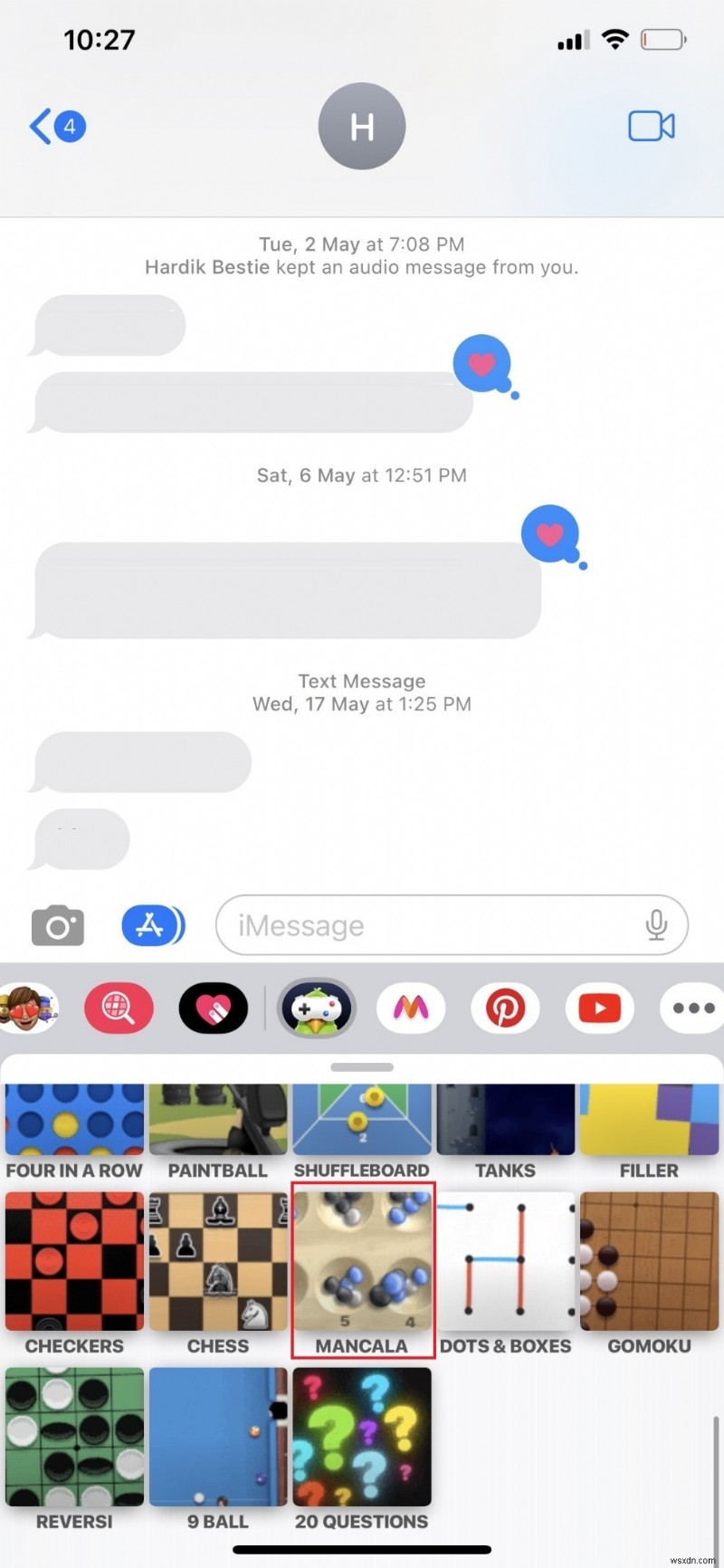 Chơi Mancala trên iMessage:Hướng dẫn từng bước 