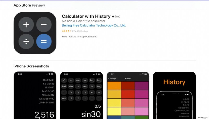 Xem nhanh lịch sử máy tính iPhone của bạn
