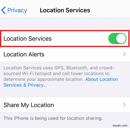 Cách phát hiện nếu người dùng iPhone đã tắt dịch vụ định vị