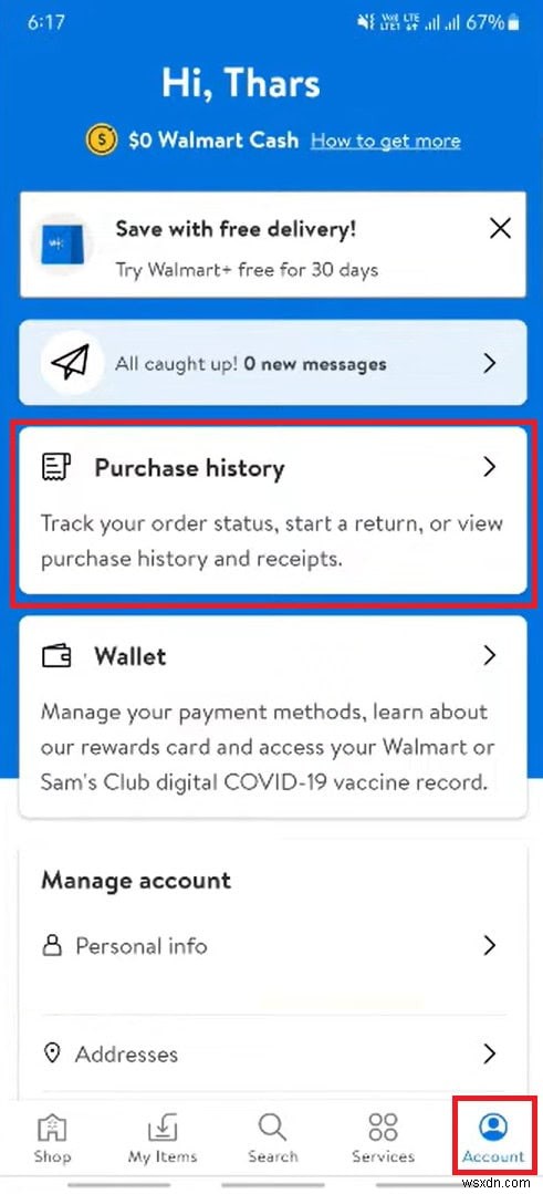Theo dõi đơn đặt hàng Walmart của bạn:Các bước dễ dàng để xem lịch sử mua hàng 