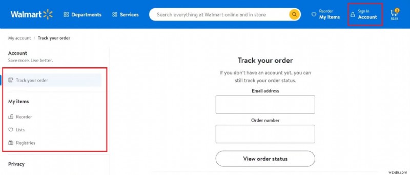 Theo dõi đơn đặt hàng Walmart của bạn:Các bước dễ dàng để xem lịch sử mua hàng 
