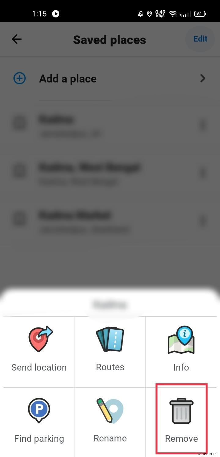 Hướng dẫn từng bước:Xóa địa chỉ đã lưu trong Waze 