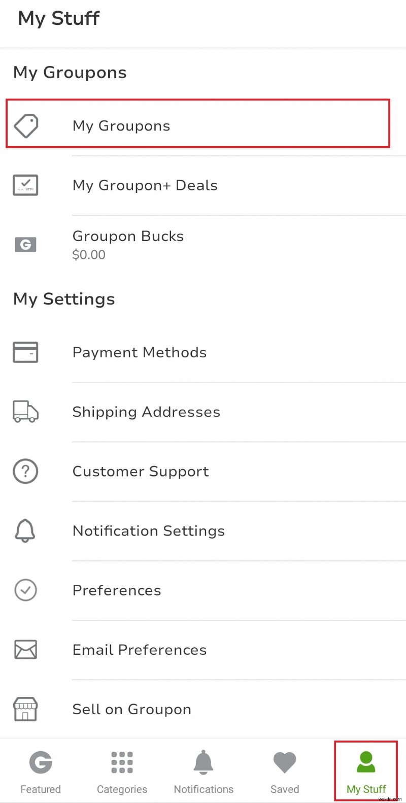 In Phiếu thưởng Groupon của bạn trên Android, iPhone hoặc PC:Hướng dẫn từng bước 