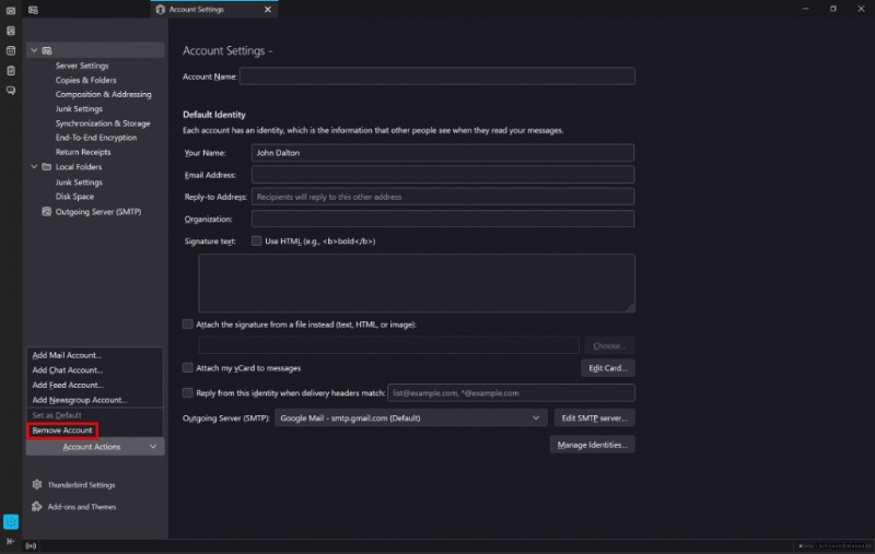 Cách xóa tài khoản email trong Thunderbird:Hướng dẫn từng bước 