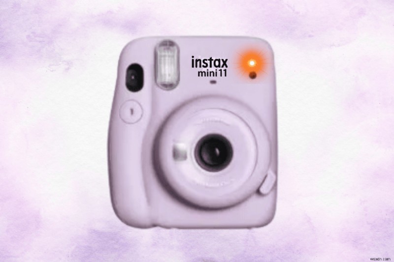 Cách dừng đèn flash màu cam trên Instax Mini 11 của bạn sau khi thay pin 