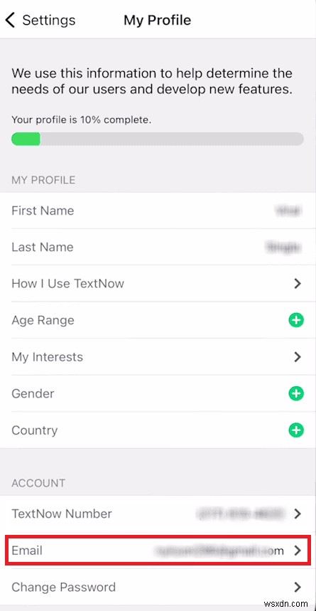 Cách khôi phục tài khoản TextNow của bạn mà không cần địa chỉ email 