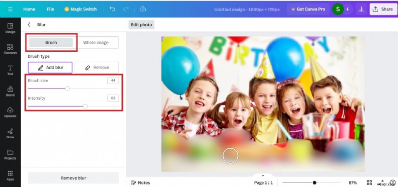 Làm mờ nền Canva:Hướng dẫn từng bước cho ảnh, video và khuôn mặt