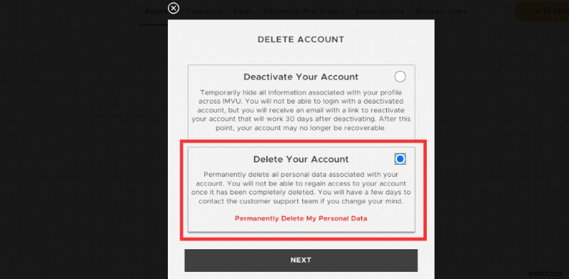 Hướng dẫn từng bước để xóa tài khoản IMVU của bạn