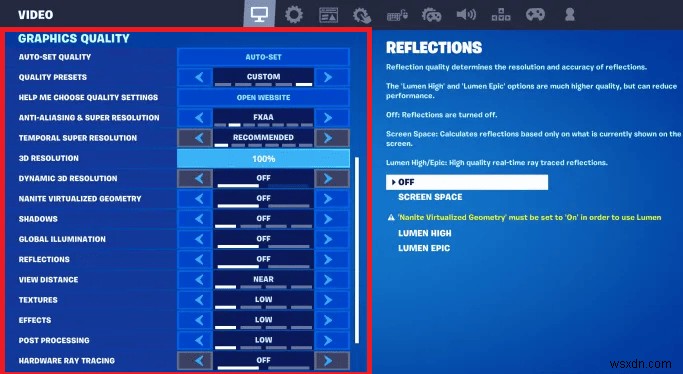 Cách giải quyết Lỗi phân bổ kết cấu  Hết bộ nhớ video  trong Phần OG của Fortnite 