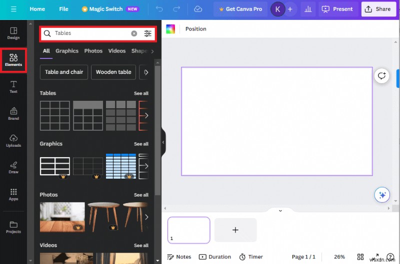 Bảng Canva chính:Hướng dẫn từng bước để chèn và chỉnh sửa 