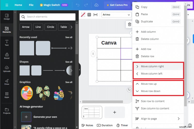Bảng Canva chính:Hướng dẫn từng bước để chèn và chỉnh sửa 