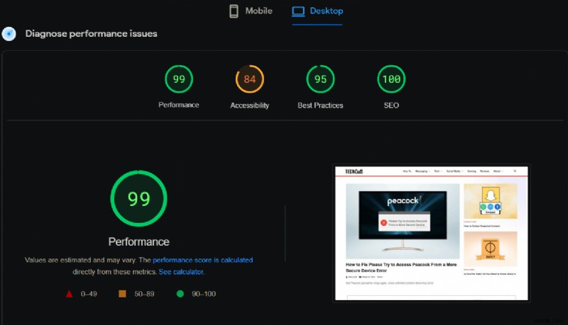 Làm chủ Google Lighthouse:Kiểm tra và tối ưu hóa hiệu suất trang web của bạn