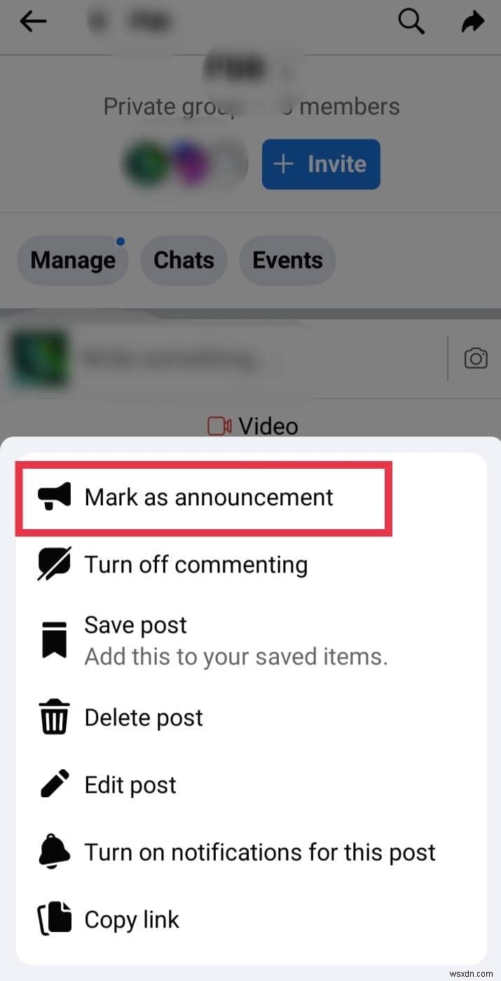Thông báo chính của Nhóm Facebook:Hướng dẫn từng bước