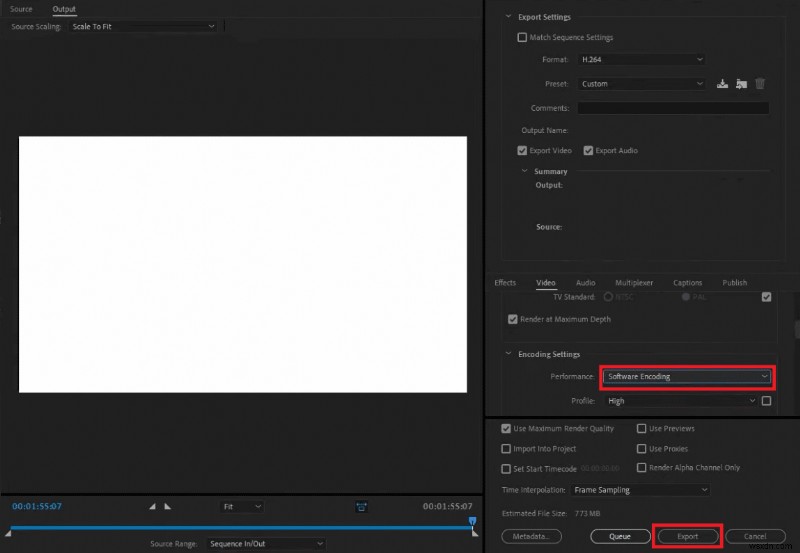 Cách khắc phục độ phân giải phát lại 1/8 màu xám của Premiere Pro 