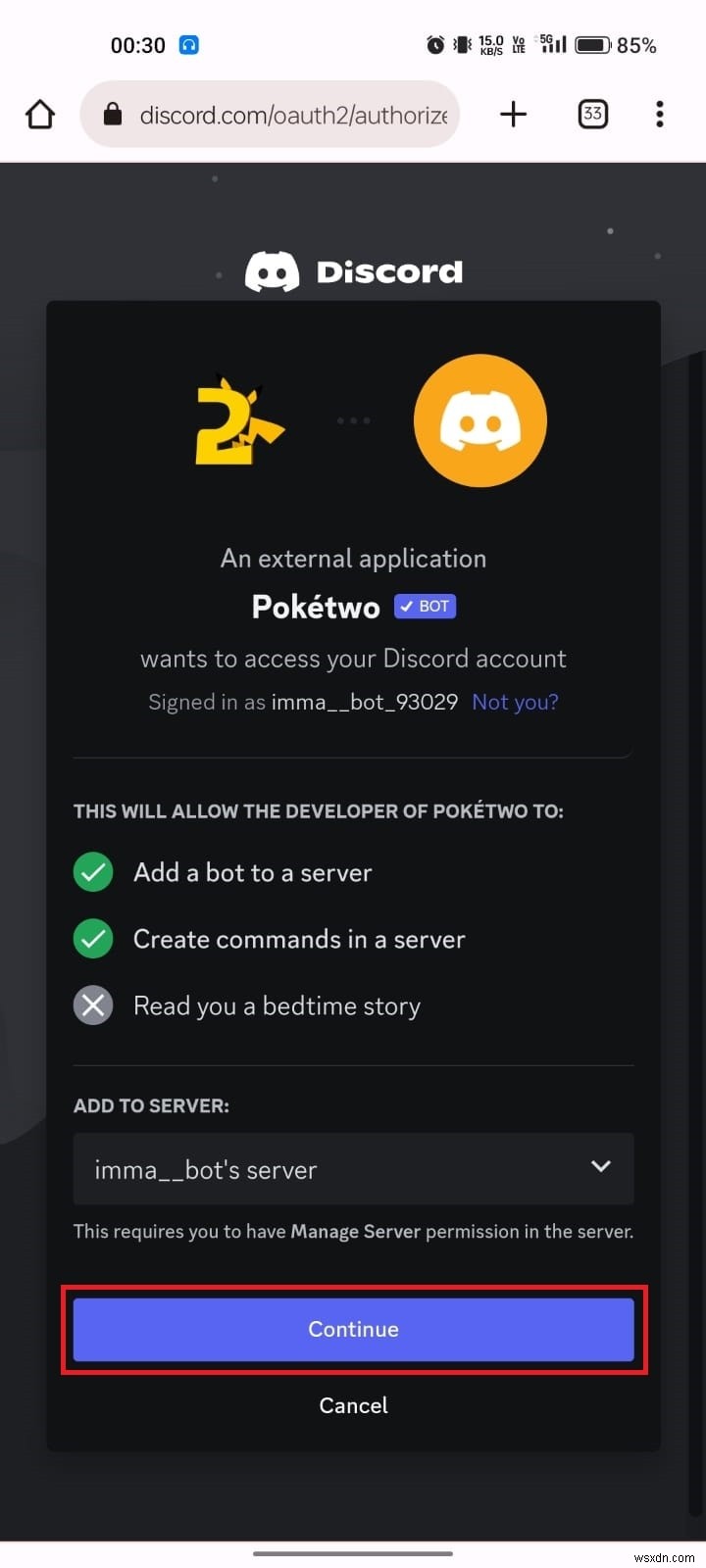 Thêm Pokéttwo Bot vào máy chủ Discord của bạn:Hướng dẫn từng bước 