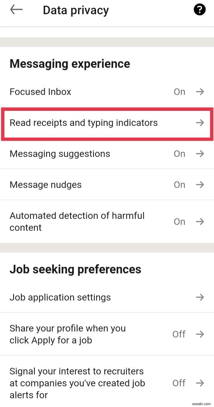 Bật hoặc tắt Biên nhận đã đọc trên LinkedIn:Hướng dẫn nhanh 
