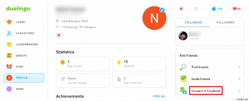 Thêm bạn bè trên Duolingo Desktop:Hướng dẫn từng bước