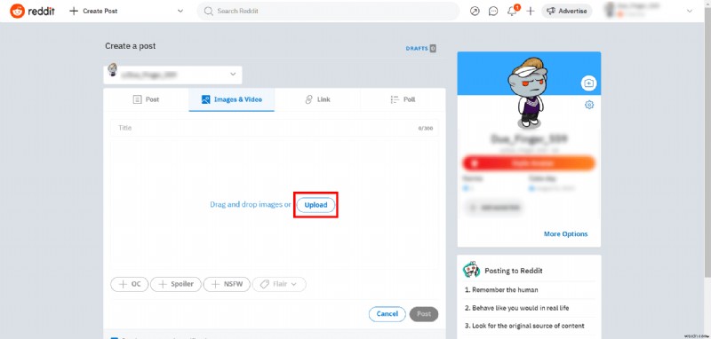 Tải hình ảnh trực tiếp lên Reddit—Hướng dẫn từng bước không cần Imgur