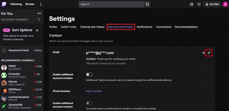 Cập nhật địa chỉ email Twitch của bạn:Hướng dẫn từng bước