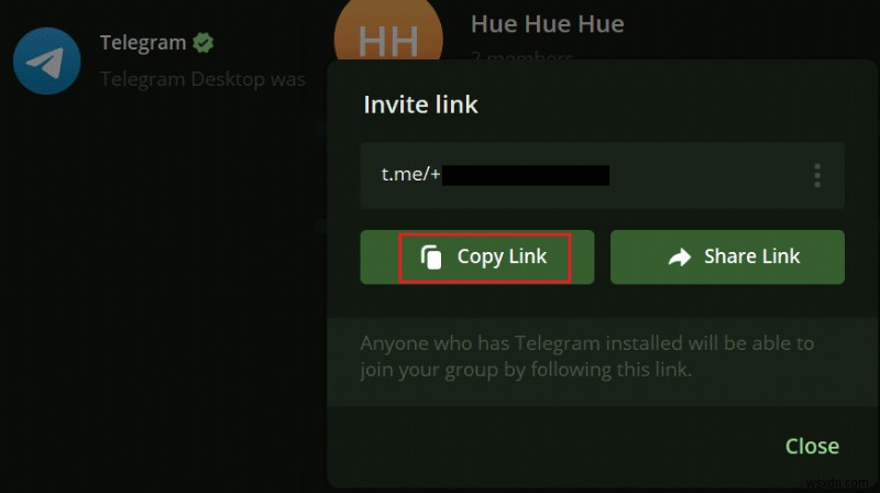 Dễ dàng nhận và chia sẻ liên kết hồ sơ Telegram của bạn 