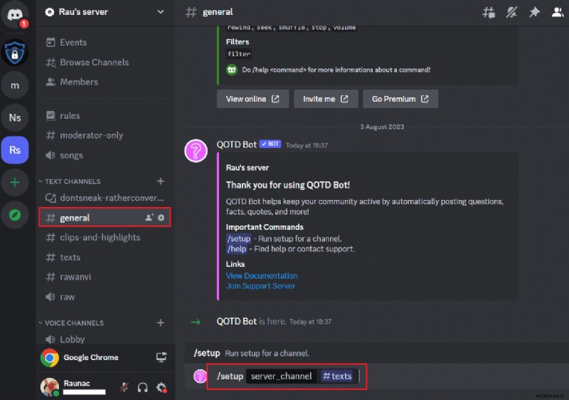 Thêm Bot QOTD vào máy chủ Discord của bạn:Hướng dẫn từng bước 