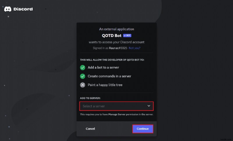 Thêm Bot QOTD vào máy chủ Discord của bạn:Hướng dẫn từng bước 