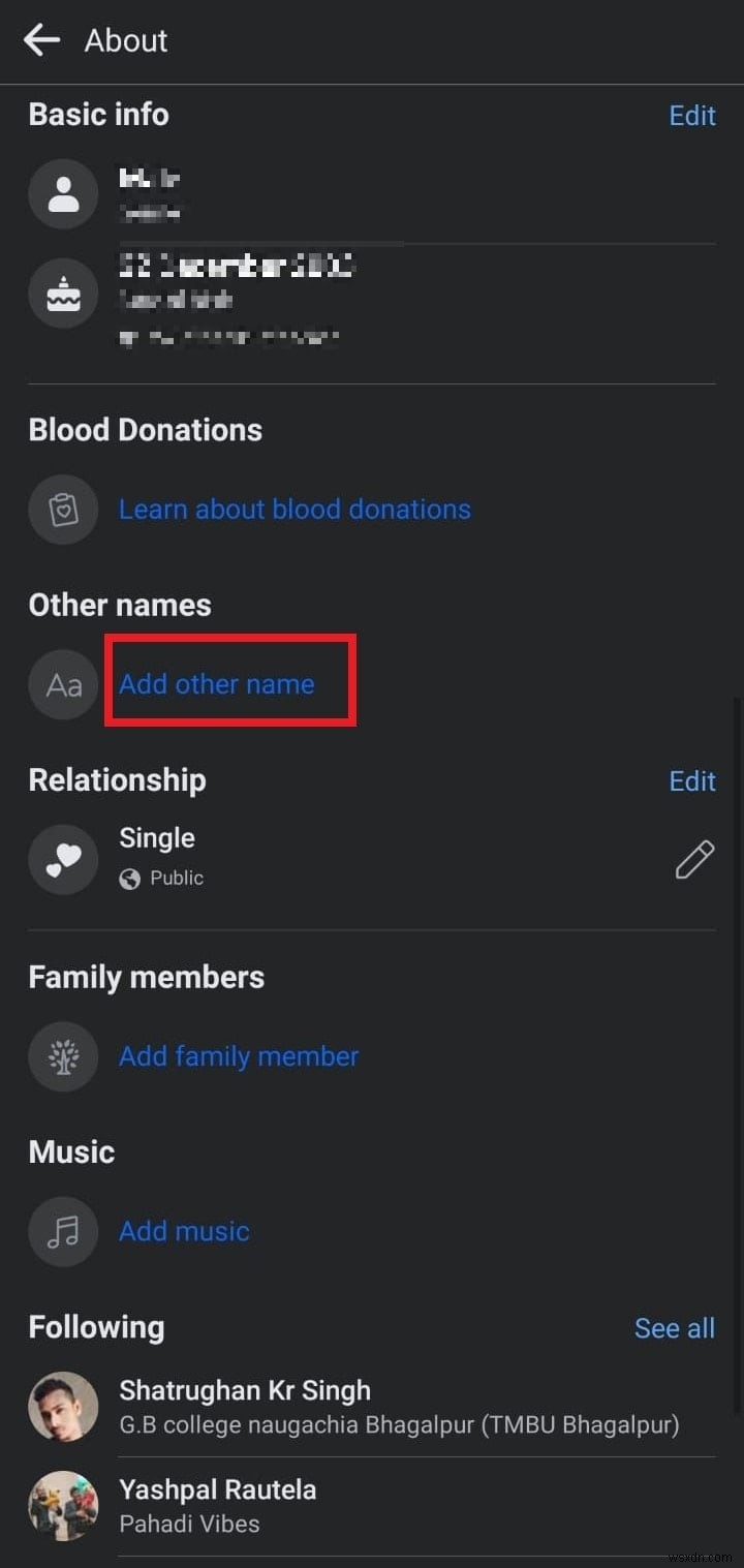 Thêm biệt hiệu vào hồ sơ Facebook của bạn:Hướng dẫn từng bước 