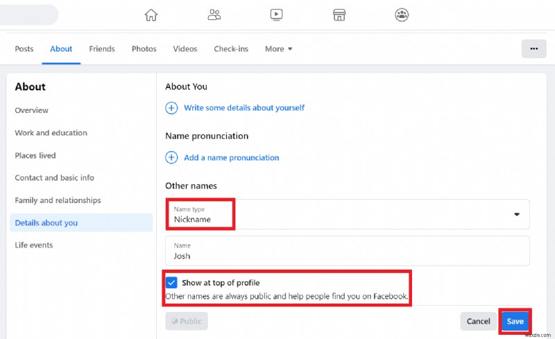 Thêm biệt hiệu vào hồ sơ Facebook của bạn:Hướng dẫn từng bước 