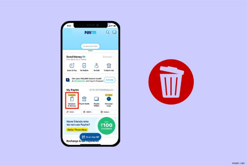 Xóa lịch sử giao dịch Paytm của bạn một cách an toàn:Hướng dẫn từng bước 