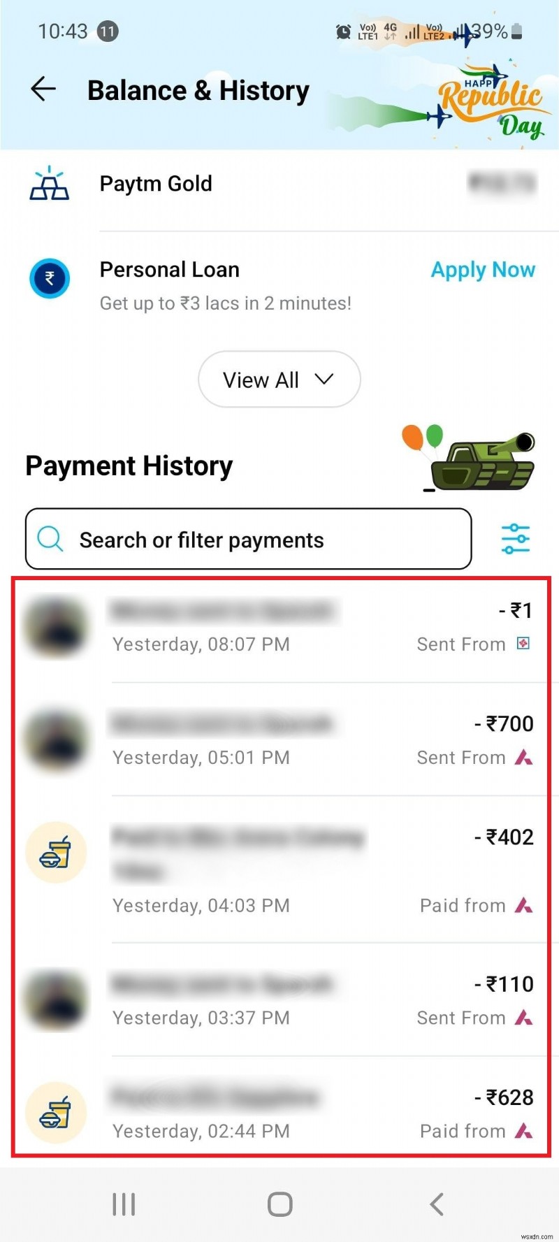 Xóa lịch sử giao dịch Paytm của bạn một cách an toàn:Hướng dẫn từng bước 