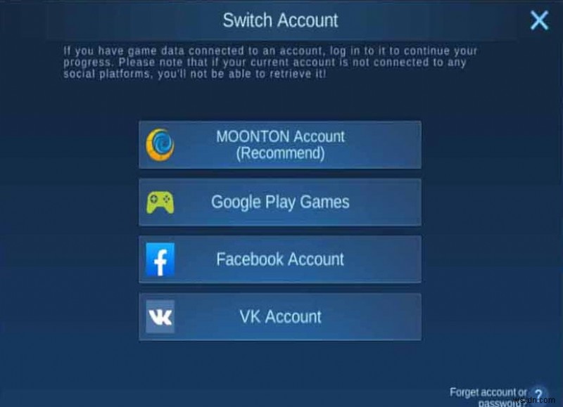Chuyển đổi tài khoản Mobile Legends:Hướng dẫn từng bước 