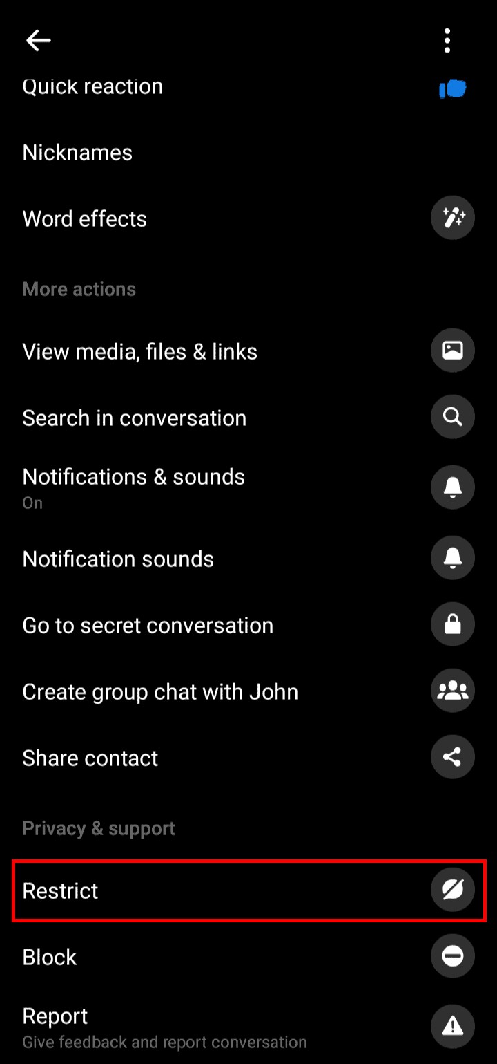 Ẩn một liên hệ trên Messenger mà không chặn họ 