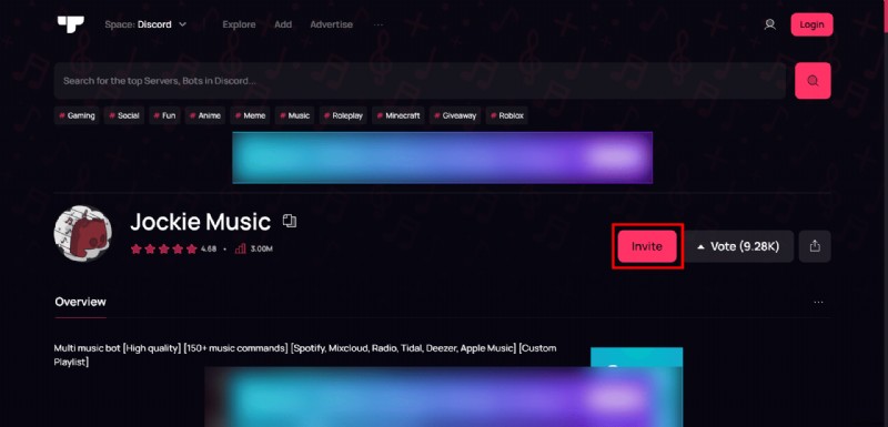 Thêm Jockie Music Bot vào máy chủ Discord của bạn - Hướng dẫn từng bước 