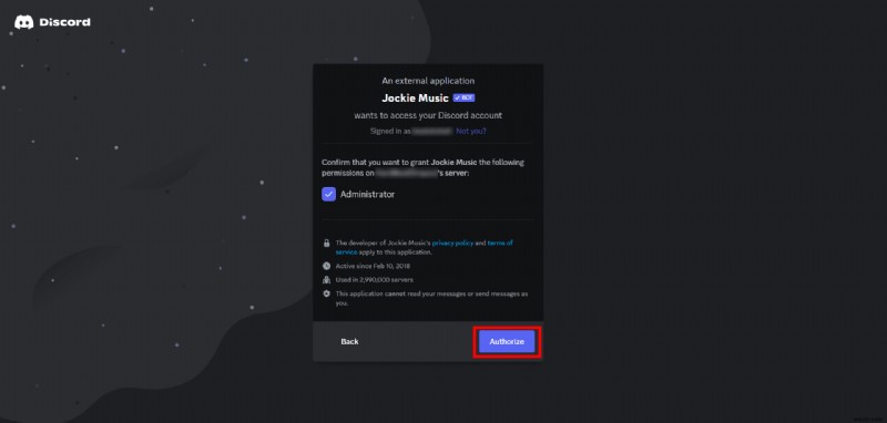 Thêm Jockie Music Bot vào máy chủ Discord của bạn - Hướng dẫn từng bước 