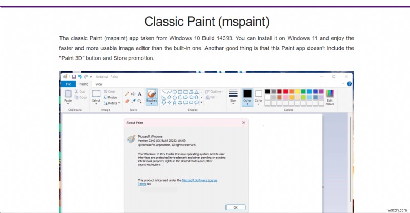 Tải xuống Classic Paint trên Windows 10:Hướng dẫn từng bước 