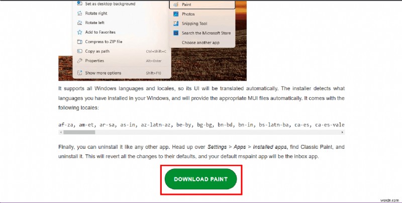 Tải xuống Classic Paint trên Windows 10:Hướng dẫn từng bước 