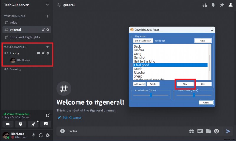Cài đặt và sử dụng Soundboard Clownfish trên Discord:Hướng dẫn từng bước 