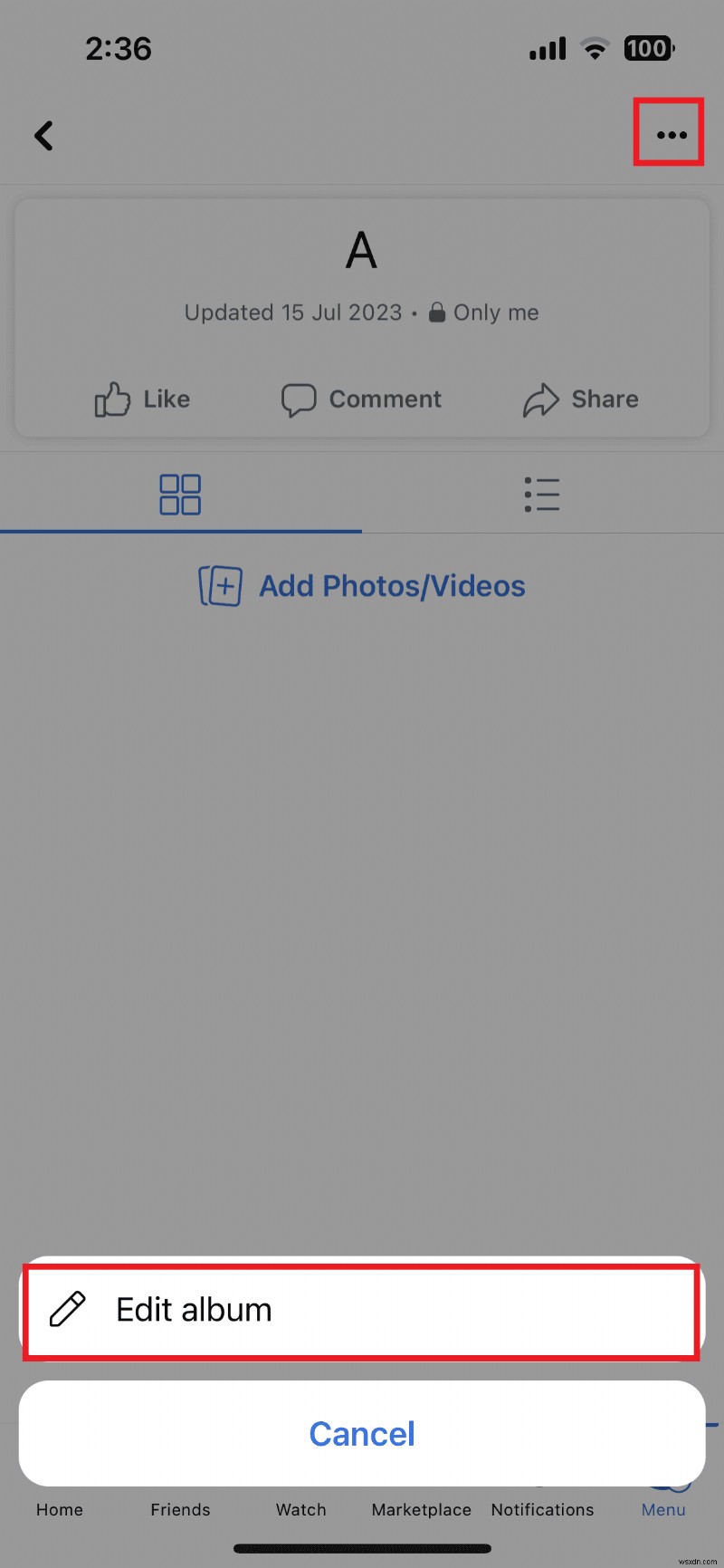 Cách tạo Album Facebook trên iPhone:6 bước đơn giản 