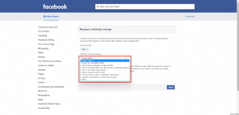 Cách đặt lại ngày sinh trên Facebook của bạn sau khi đạt đến giới hạn sửa đổi 