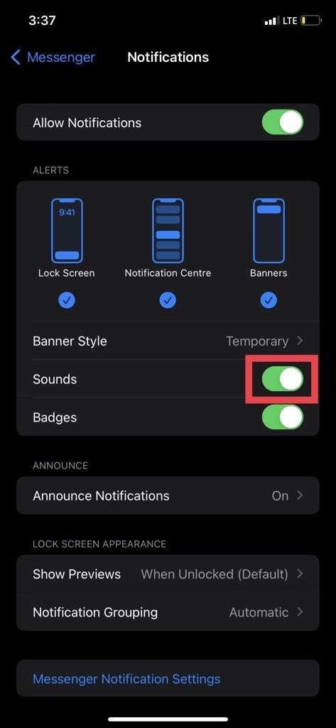 Tắt tiếng cảnh báo Facebook Messenger trên iPhone:Hướng dẫn từng bước 