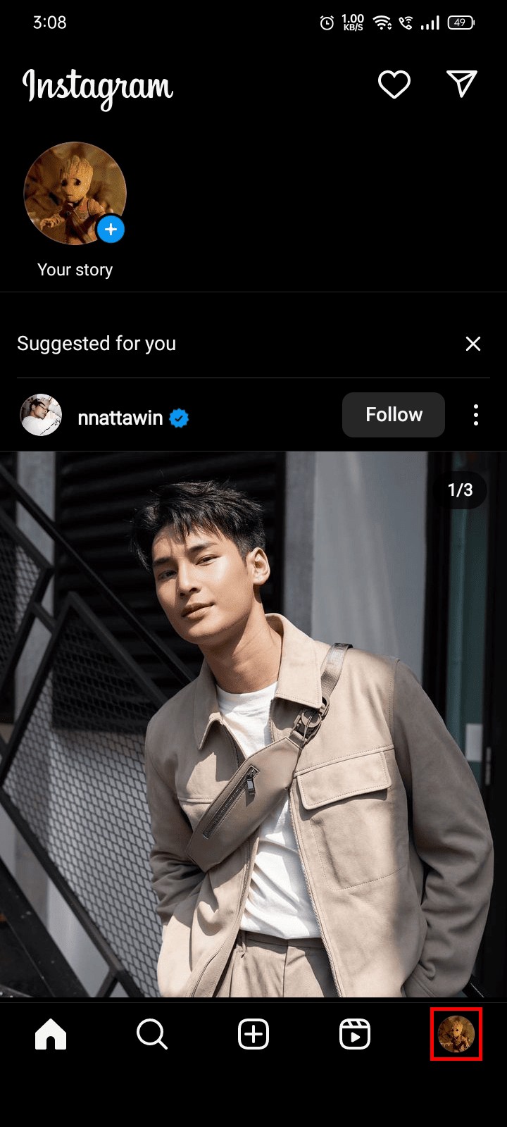 Sắp xếp lại hình ảnh băng chuyền Instagram sau khi đăng 