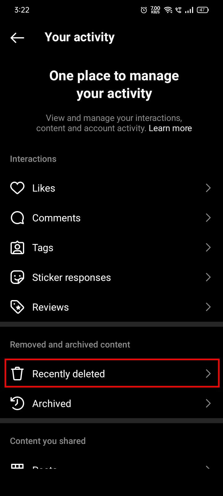 Sắp xếp lại hình ảnh băng chuyền Instagram sau khi đăng 