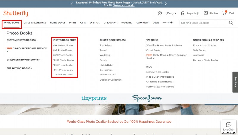 Tạo Sách ảnh Shutterfly miễn phí:Hướng dẫn từng bước 