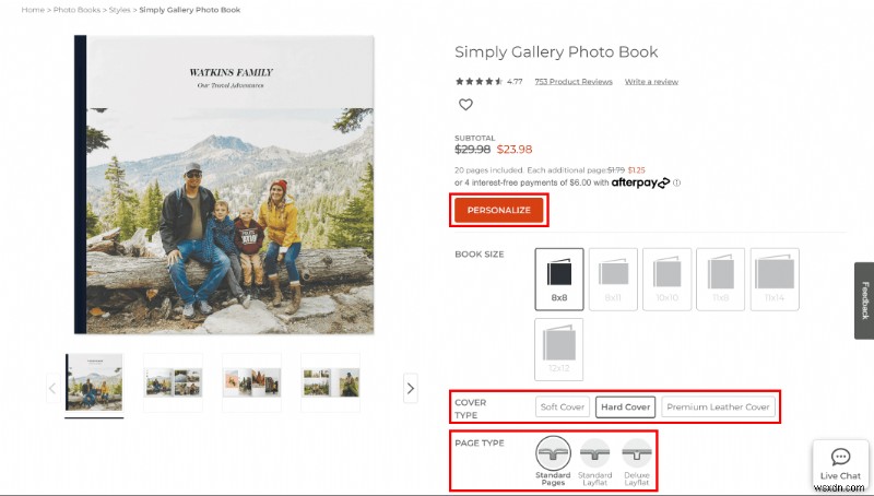 Tạo Sách ảnh Shutterfly miễn phí:Hướng dẫn từng bước 