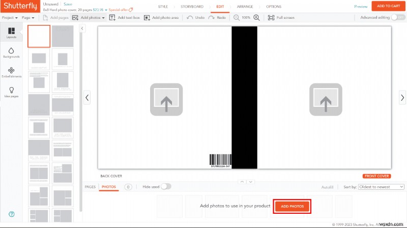 Tạo Sách ảnh Shutterfly miễn phí:Hướng dẫn từng bước 