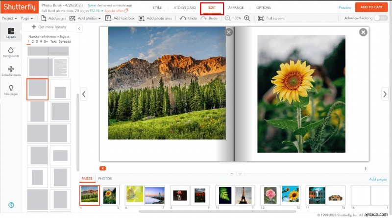 Tạo Sách ảnh Shutterfly miễn phí:Hướng dẫn từng bước 