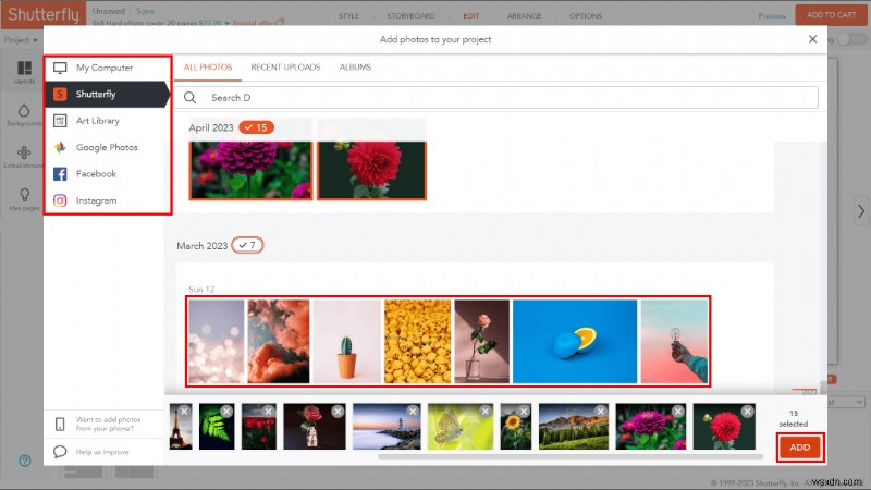 Tạo Sách ảnh Shutterfly miễn phí:Hướng dẫn từng bước 